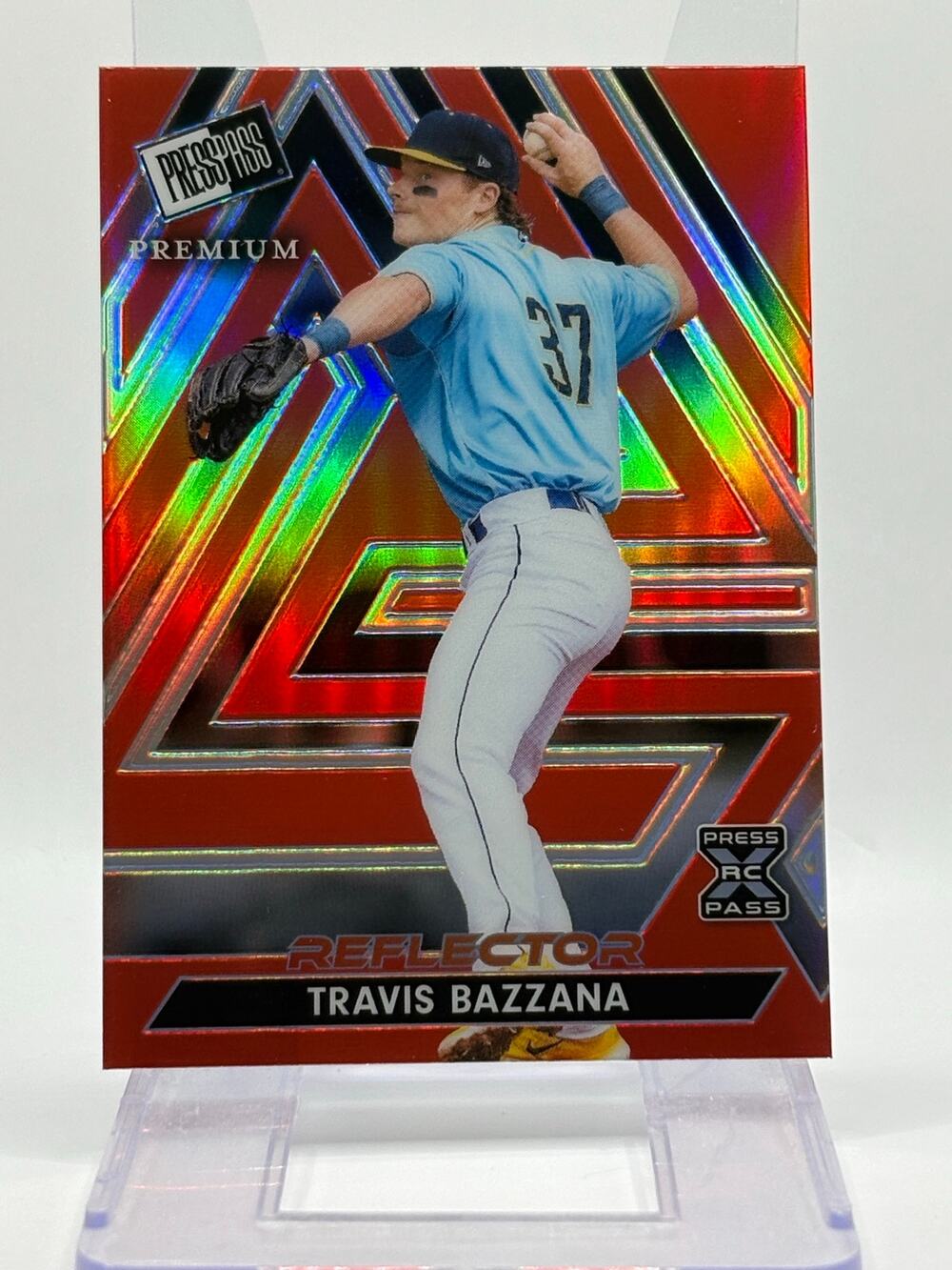 2024 Leaf Press Pass Premium Travis Bazzana Rookie Red Reflector 10/15 SP